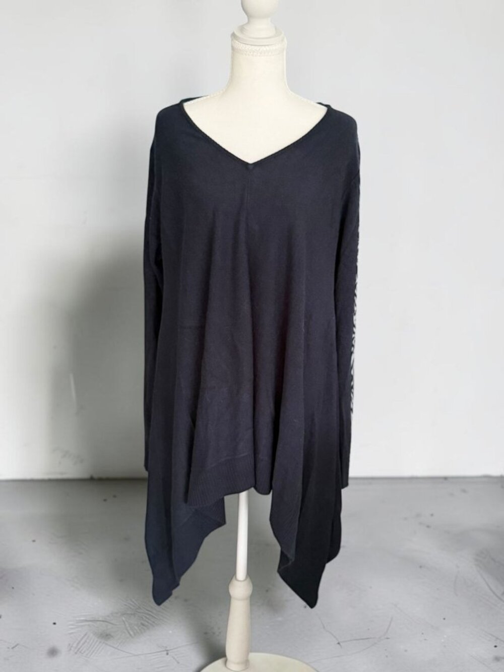 DIANE GILMAN Womens Gray Tunic Sweater Size XL